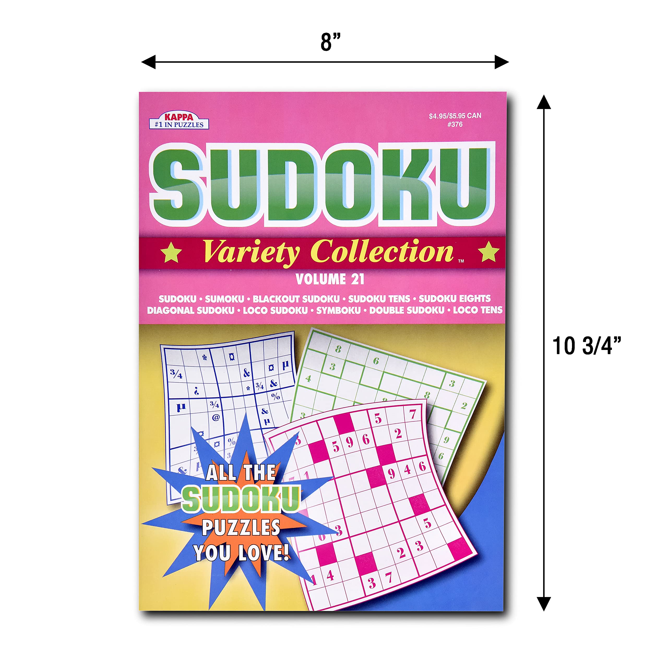 Variety Savings Sudoku 8x10 pages close-up highlighting clear ink lines.