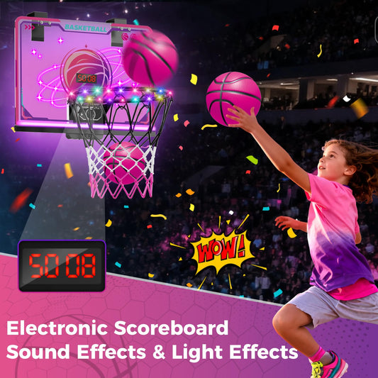 VATOS LED hoop shows seven colors for vibrant game nights