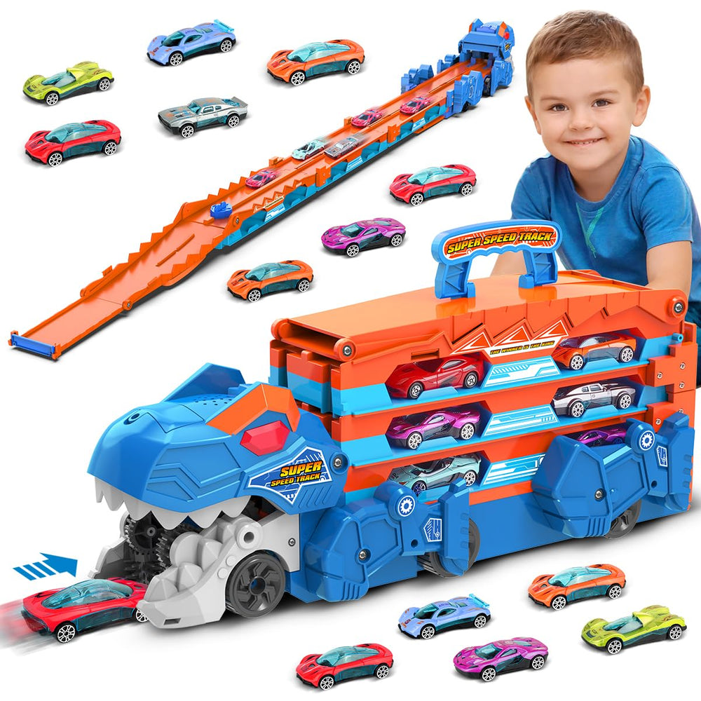 VATOS dinosaur-truck-toy folding design for portable play sessions