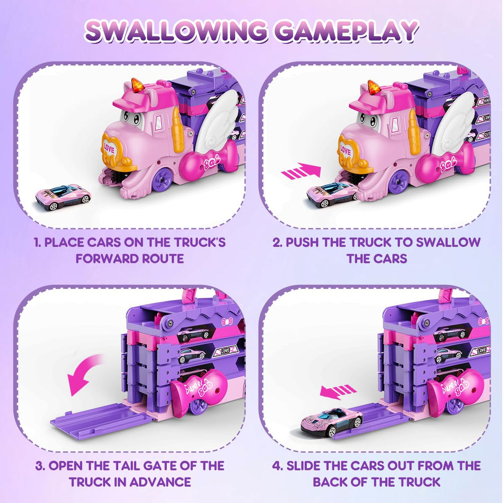 VATOS folding track expands to a long dual-lane raceway for shared play