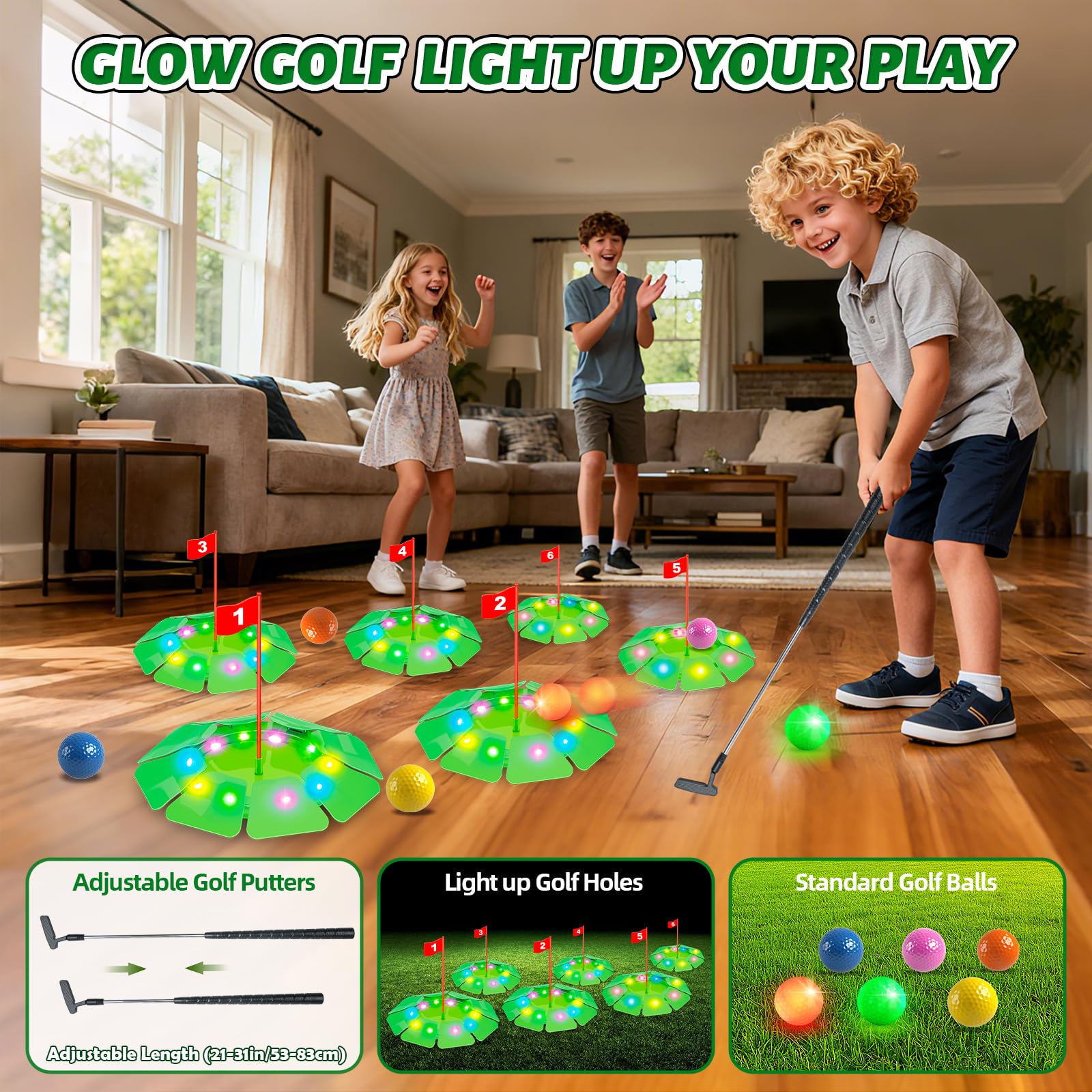 VATOS glow holes provide bright targets for accurate practice in low light.