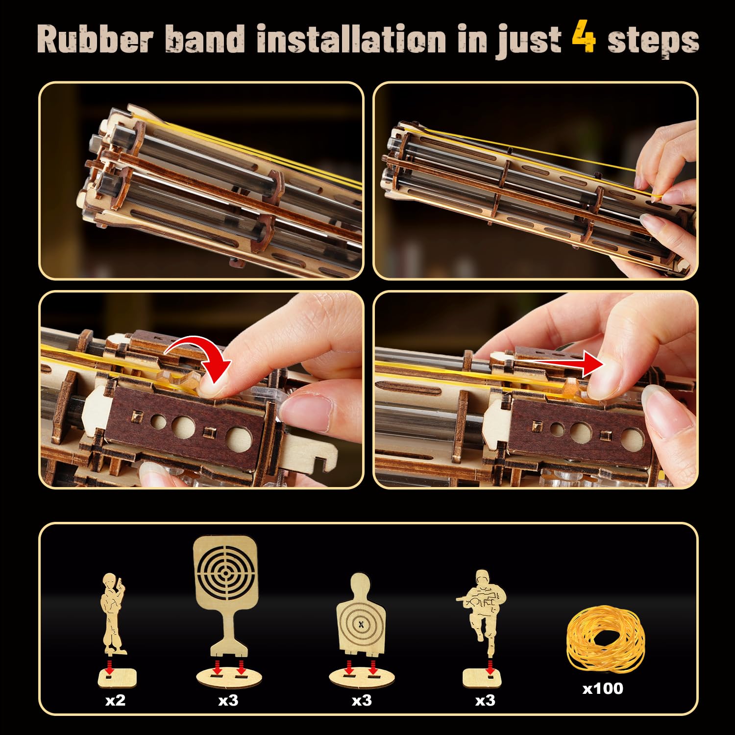 VATOS instruction-guide image suggests step-by-step process for confident beginners and seasoned builders.