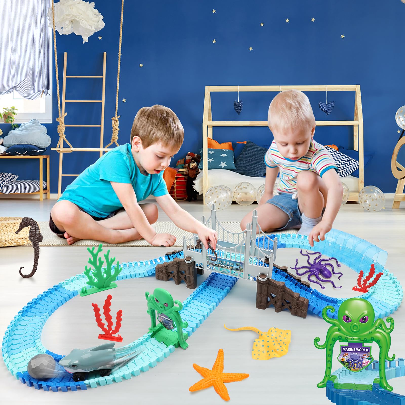 VATOS Track Toys gift box packaging makes a ready birthday or holiday gift.