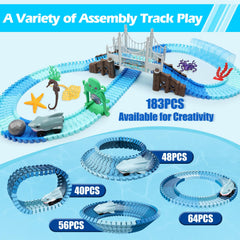 VATOS Track Toys sea creatures set supports storytelling during playtime.
