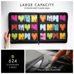 Vault X 12 side-loading pockets—secure card storage during transport and play
