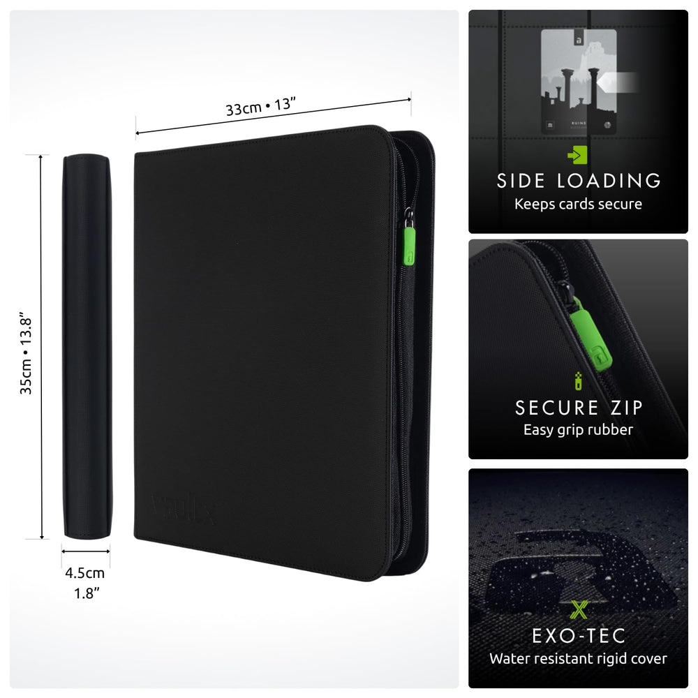 Vault X binder featuring 20 double-sided pages for up to 480 cards