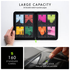 Vault X 20-page layout demonstrates 4 pockets per side for 160 cards