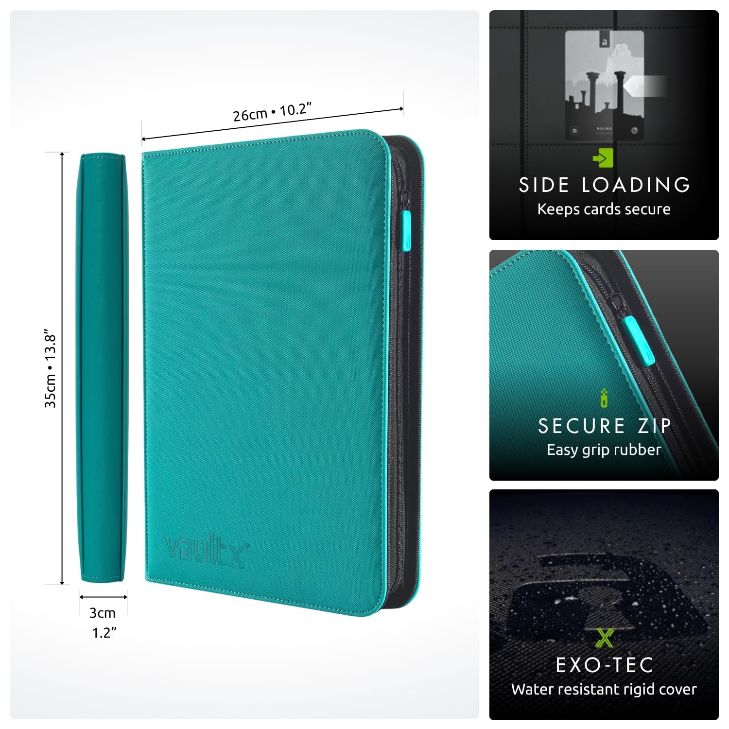 Vault X 360-card capacity binder holds a full set securely.