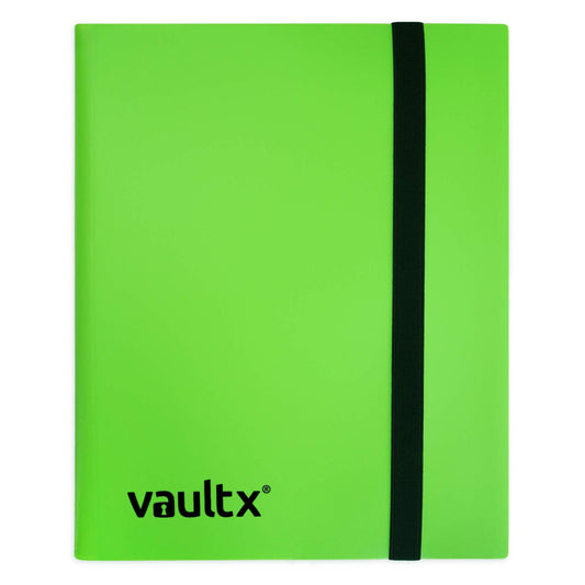 Vault X front view of the 4-pocket strap binder for portable card storage