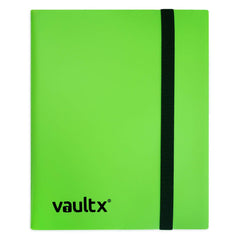 Vault X front view of the 4-pocket strap binder for portable card storage