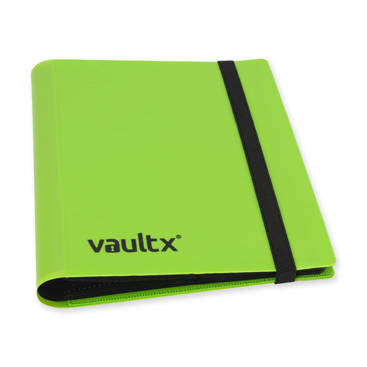 Vault X binder opened to display 20 pages and four pockets