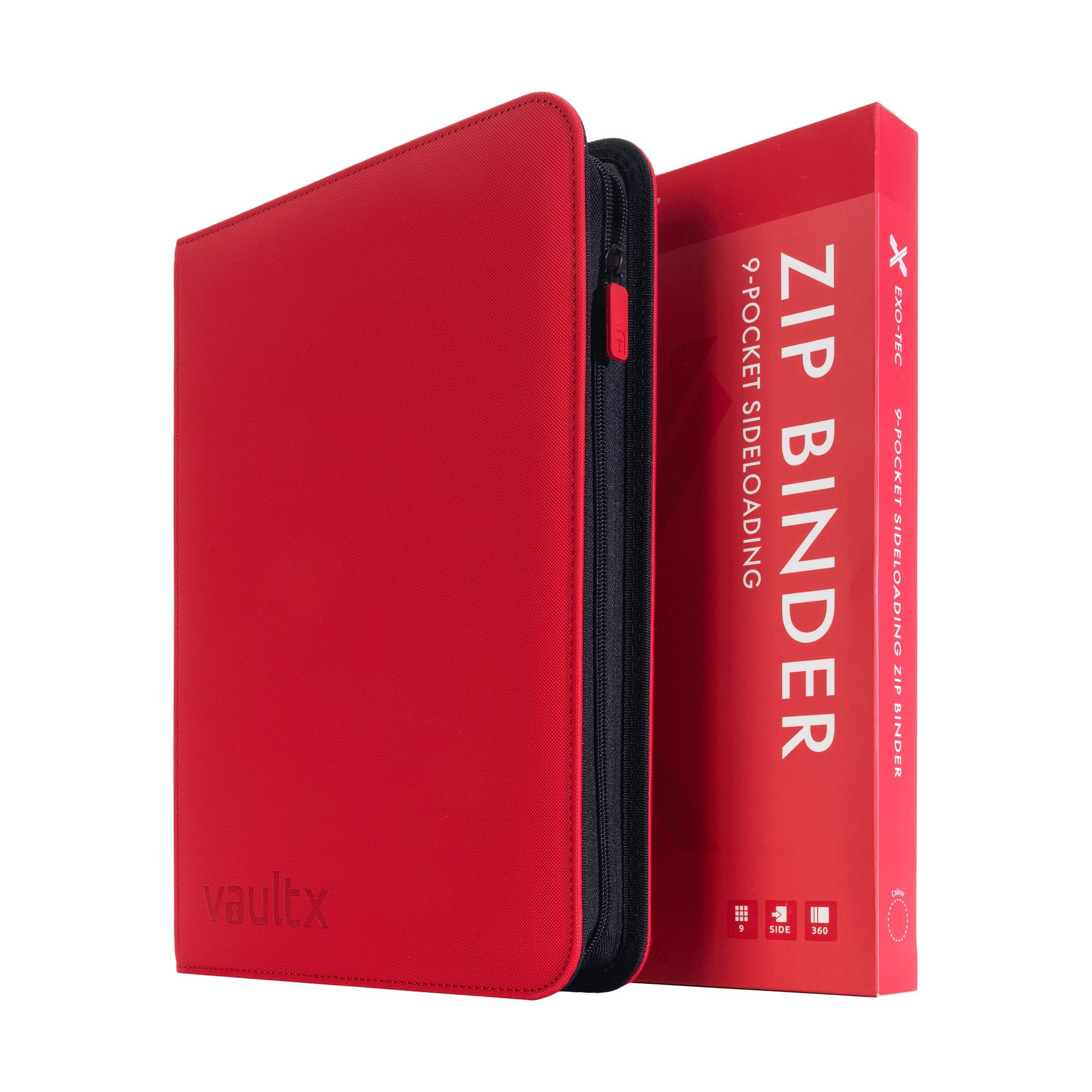 Vault X 9-pocket binder with exo-tec cover protecting cards during storage.
