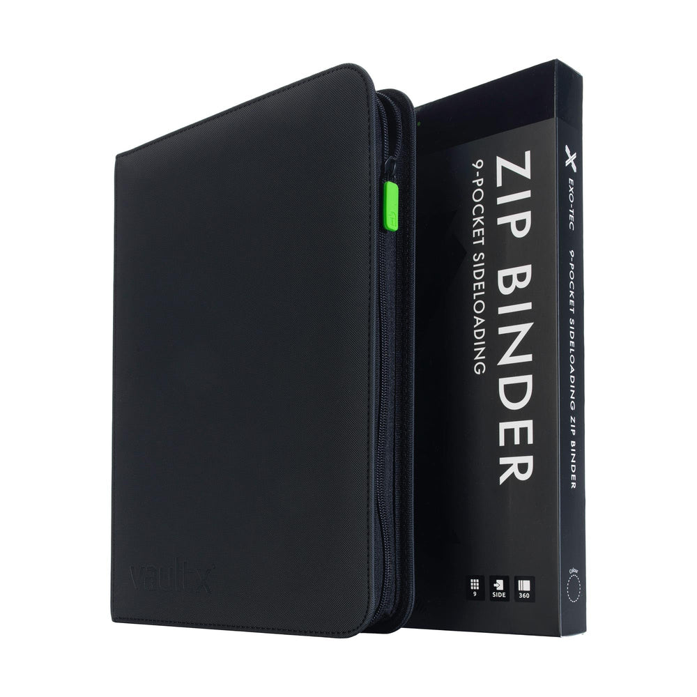 Vault X 9-pocket zip binder with Exo-Tec cover protects cards on the go