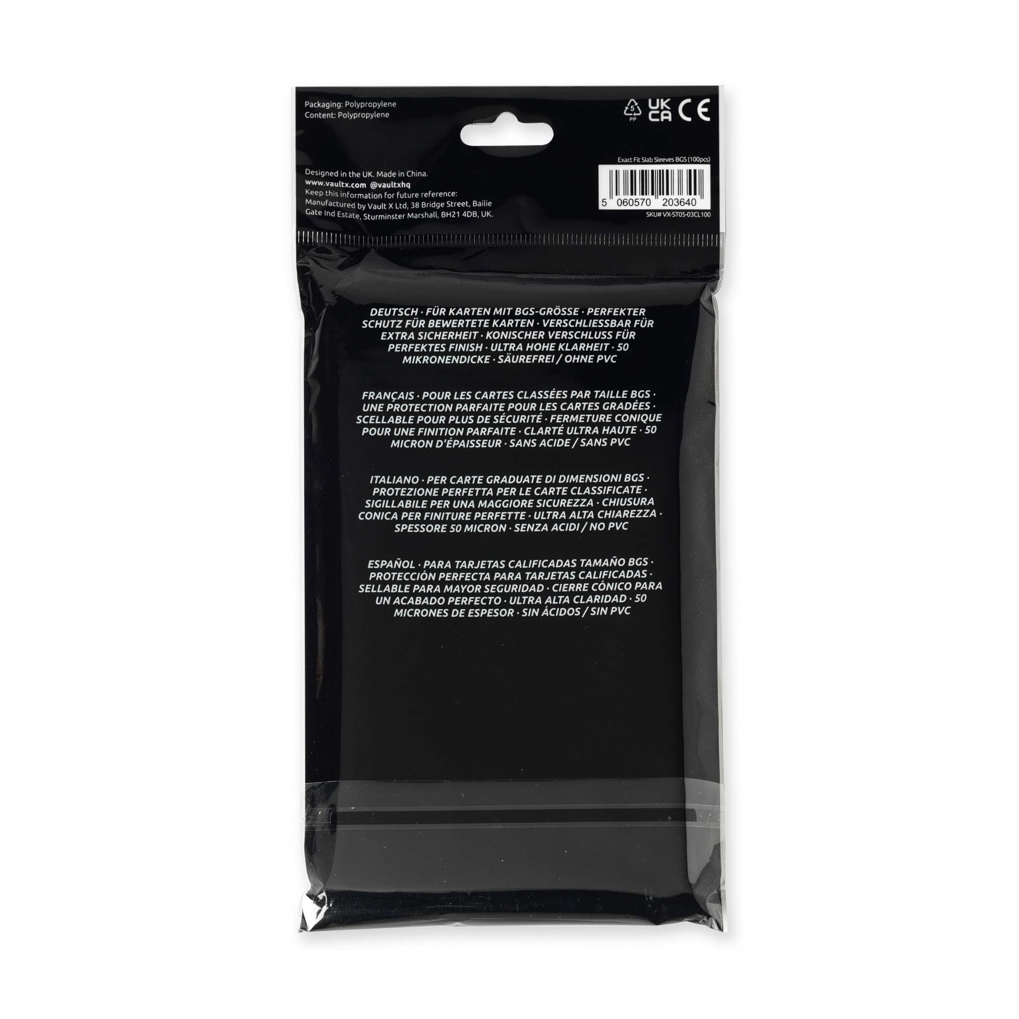 Vault X archival-safe 50 micron polypropylene sleeves protect slabs over time.