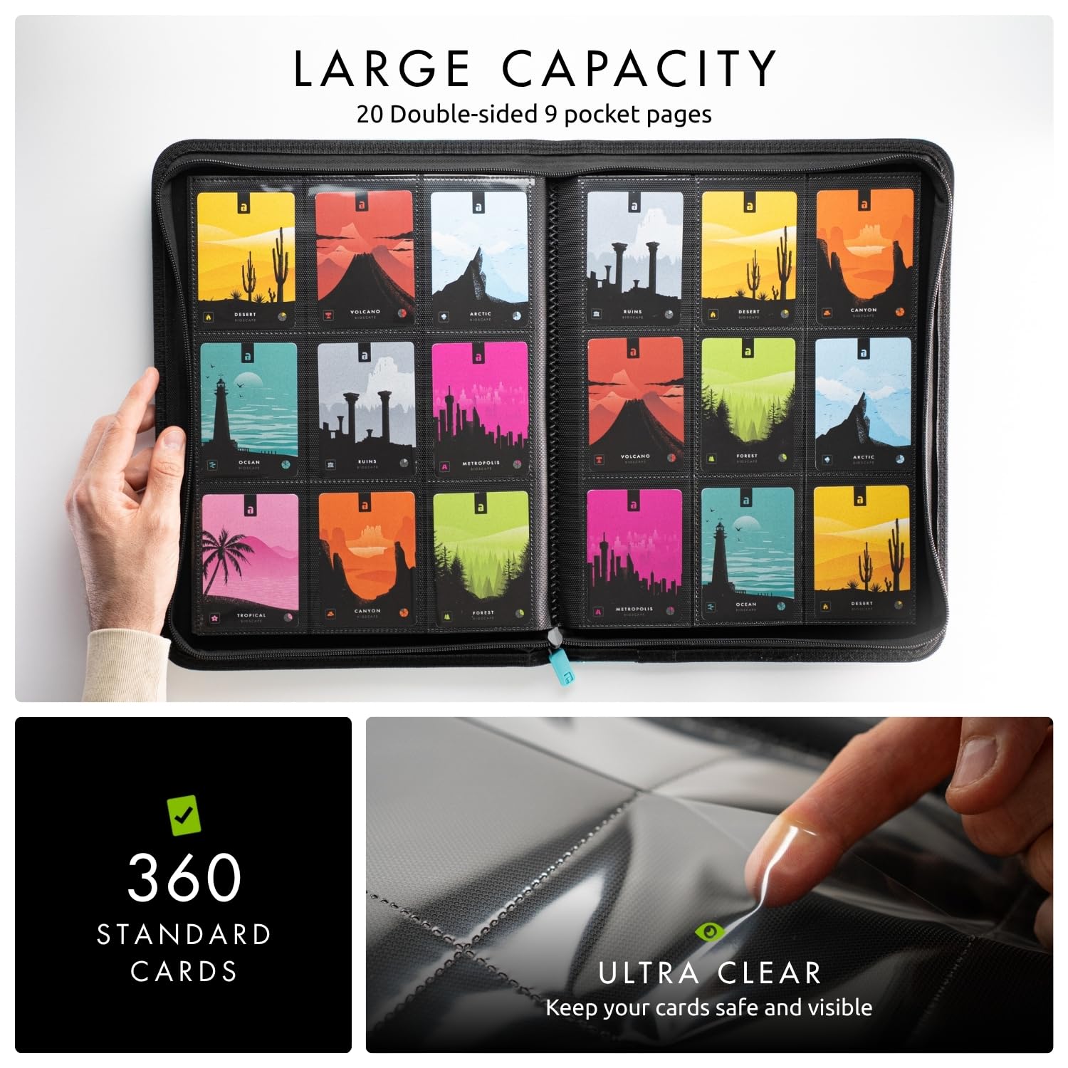 Vault X archival-safe materials guard cards from dust and moisture.