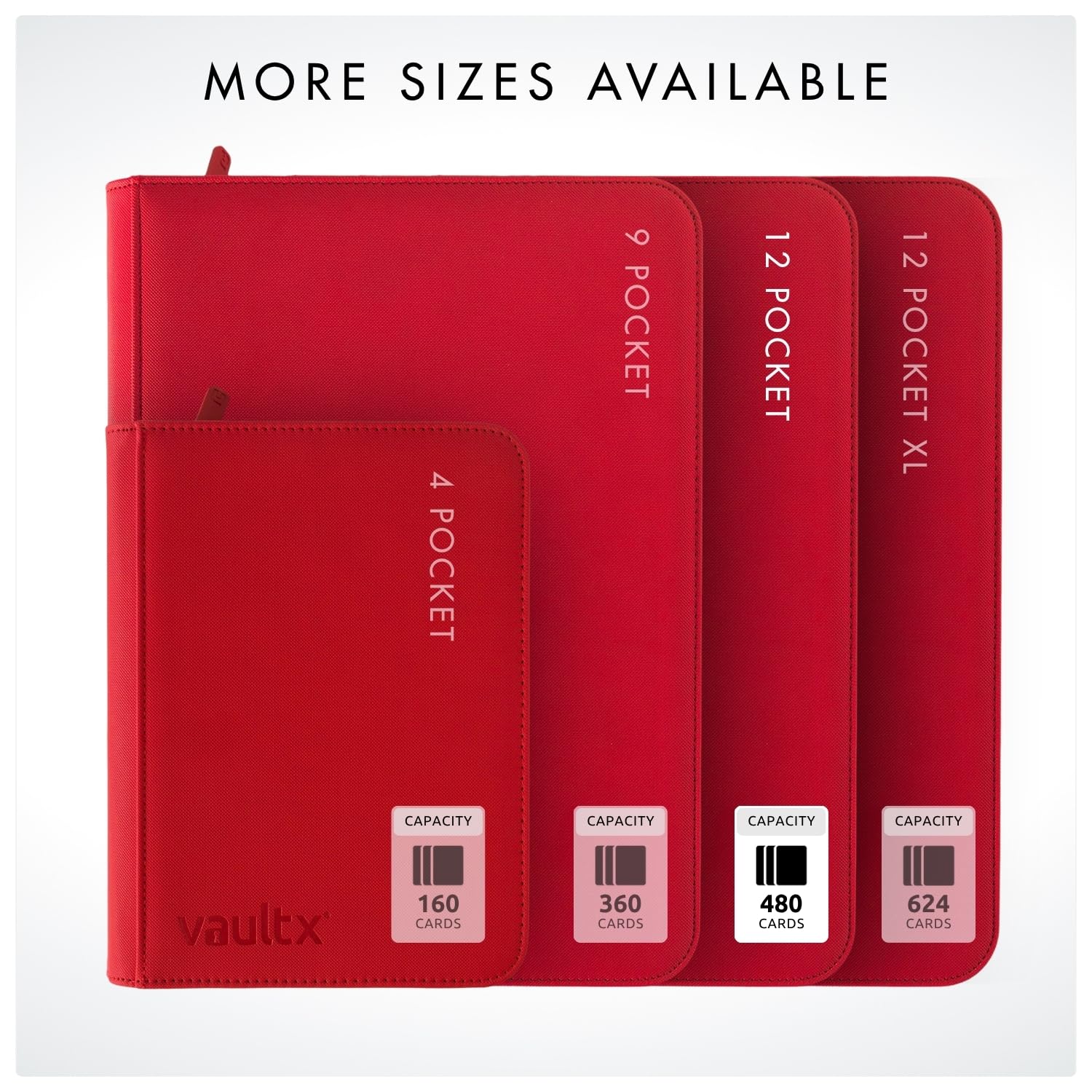Vault X binder compact size fits standard card sleeves securely.