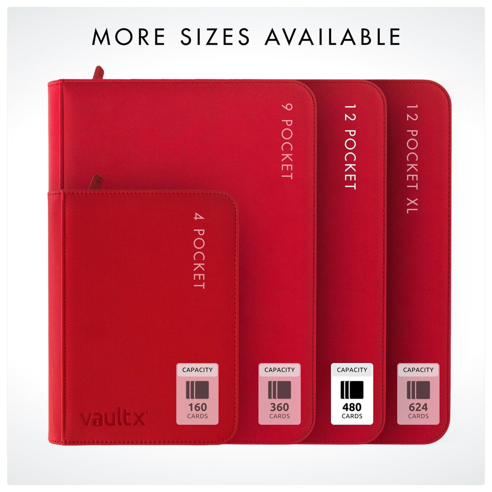 Vault X binder compact size fits standard card sleeves securely.