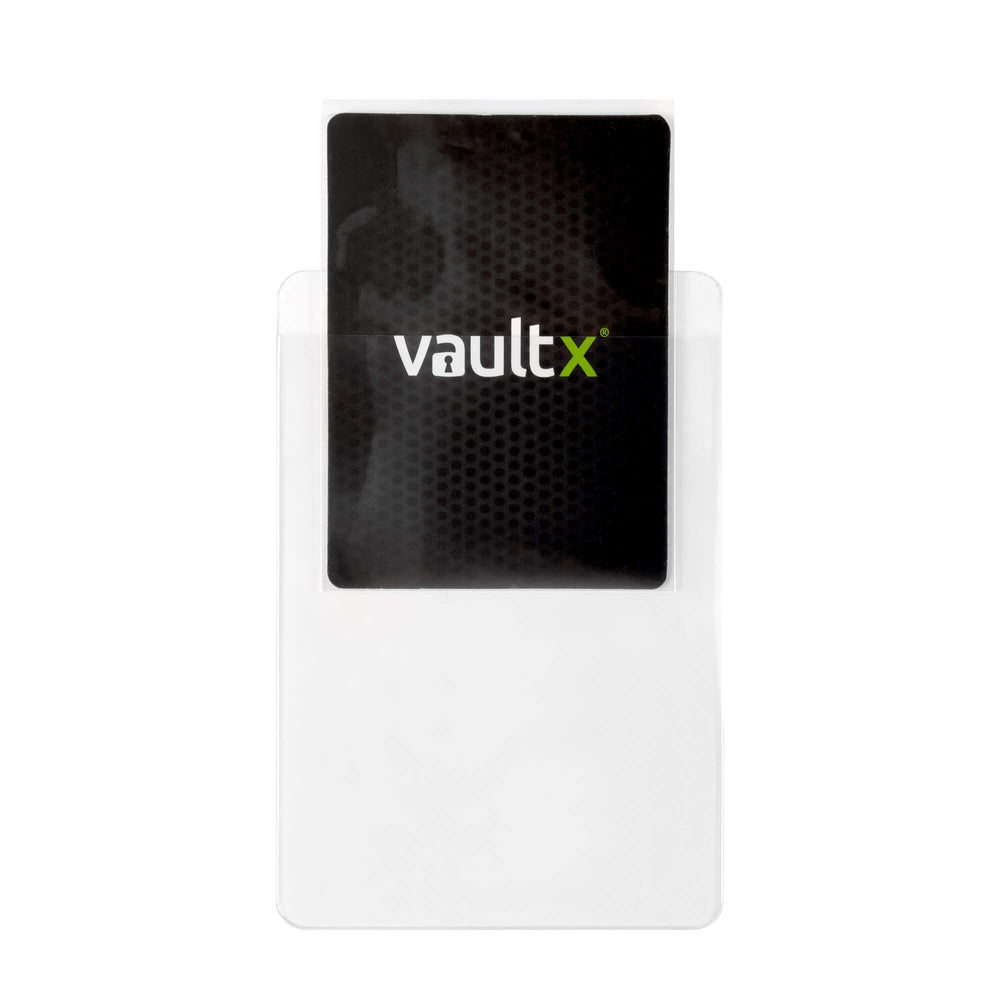 Crystal-clear Vault X cover shows cards clearly without hiding details.