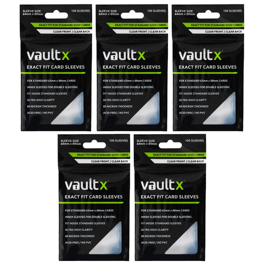 Vault X Exact Fit inner sleeves for standard cards, precise protection.