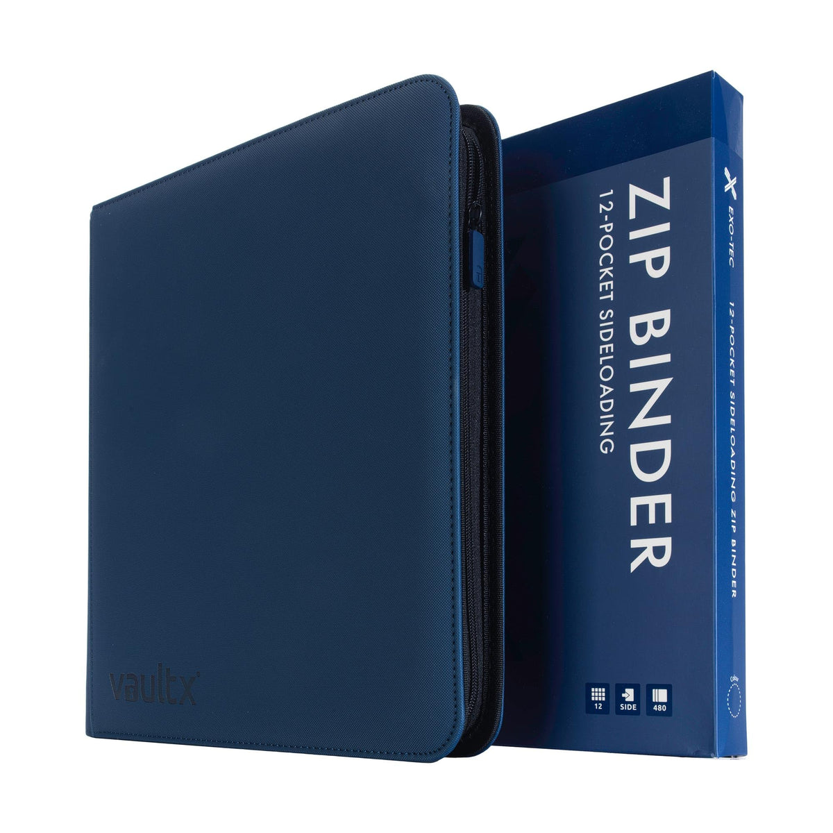 Vault X exo-tec cover close-up showing durable blue protection