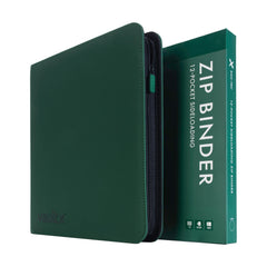 Vault X 12 Pocket Zip Binder green Exo-Tec cover closeup shows premium protection.