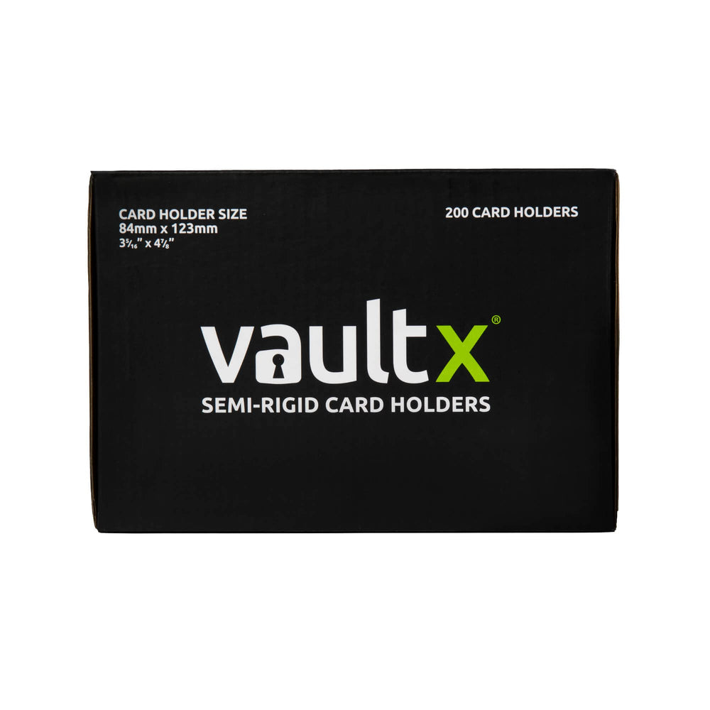 Crystal-clear PVC sleeve offers archival-safe protection for valuable cards.