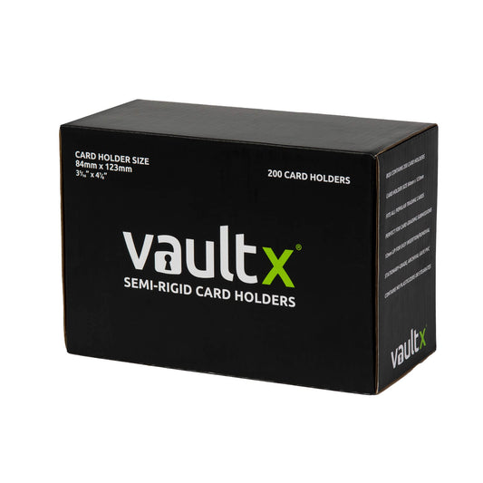 Vault X internal pocket view shows 81x108mm dimensions for standard cards.