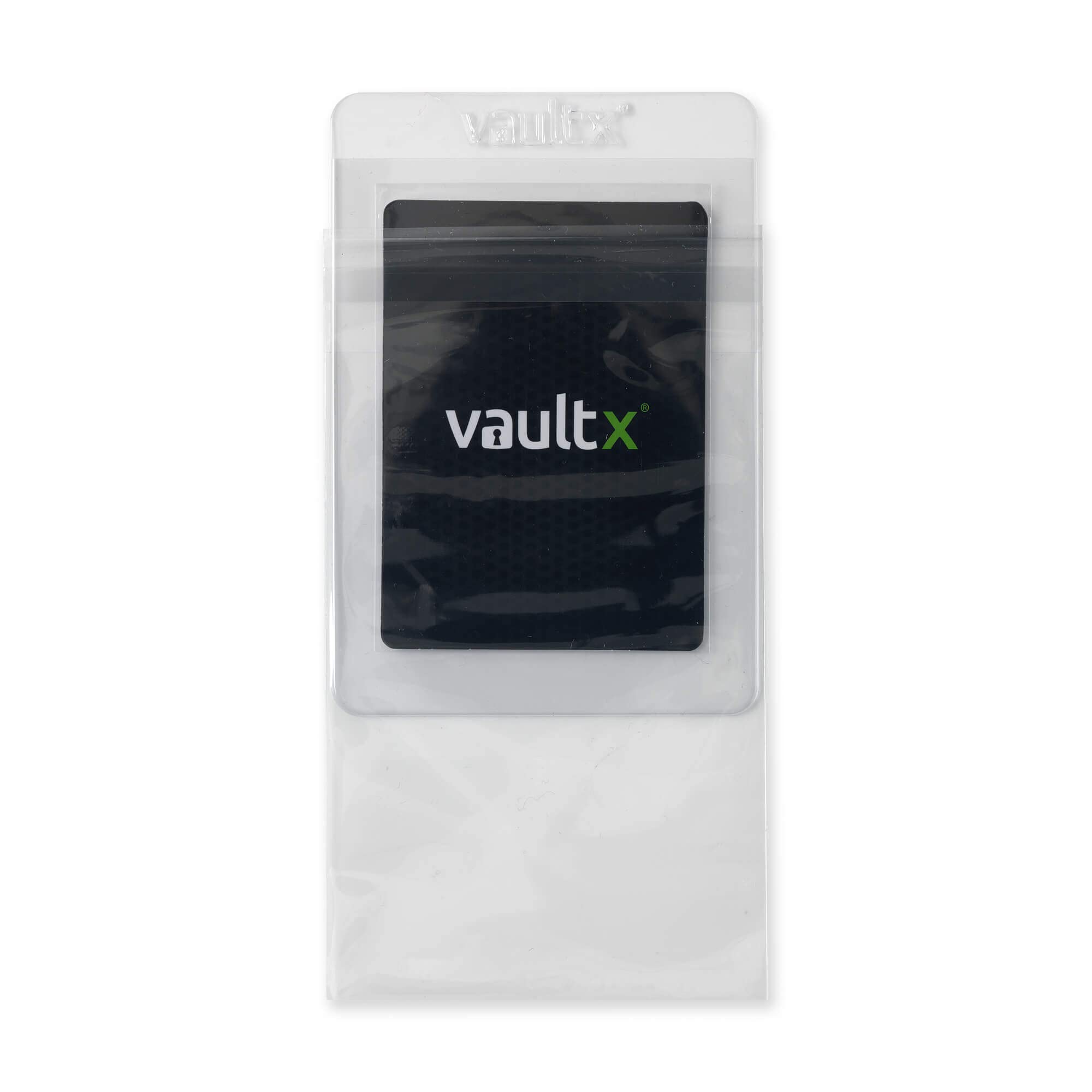 Vault X semi-rigid holder sleeve adds transport protection for cards.