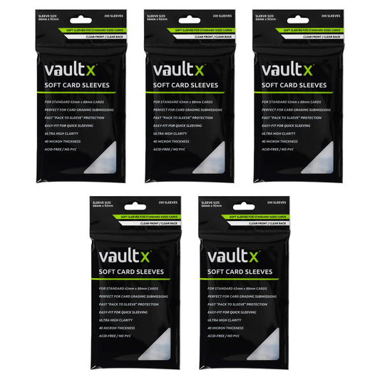 Vault X soft sleeves 1000-pack provide crisp protection for standard cards.