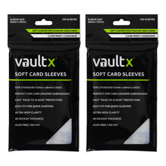 Vault X soft sleeves front view showing crystal clarity for easy card viewing.