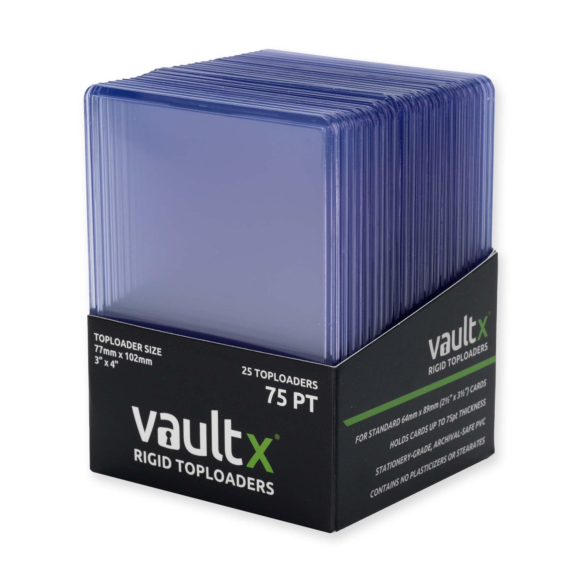 Vault X Toploaders 75pt closeup showing rigid protection for cards