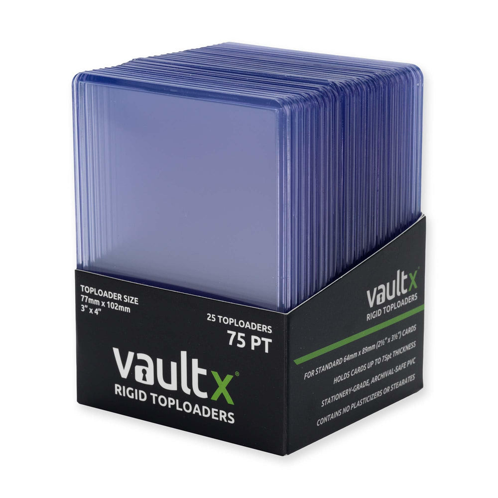 Vault X Toploaders 75pt closeup showing rigid protection for cards