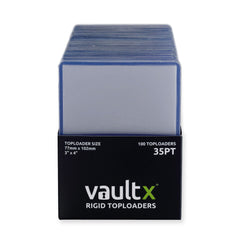 Vault X Toploaders use archive-safe PVC to guard cards from chemical migration.