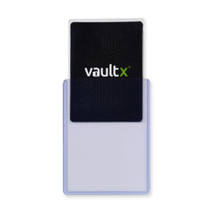 Vault X Toploaders blue tint enhances clarity for easy viewing of cards.