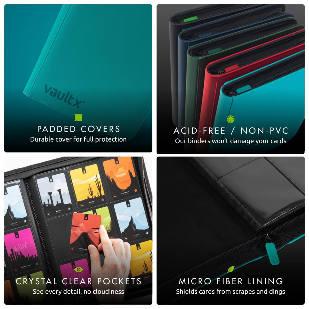 Vault X zipper closure keeps contents safe during transport.