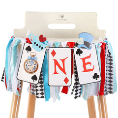 VAVAYAO Alice in Wonderland banner display for chair decor and photos