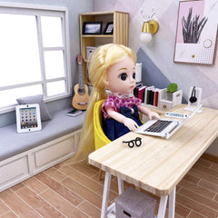 Vawuz 1/12 scale display set enhances dollhouse storytelling.