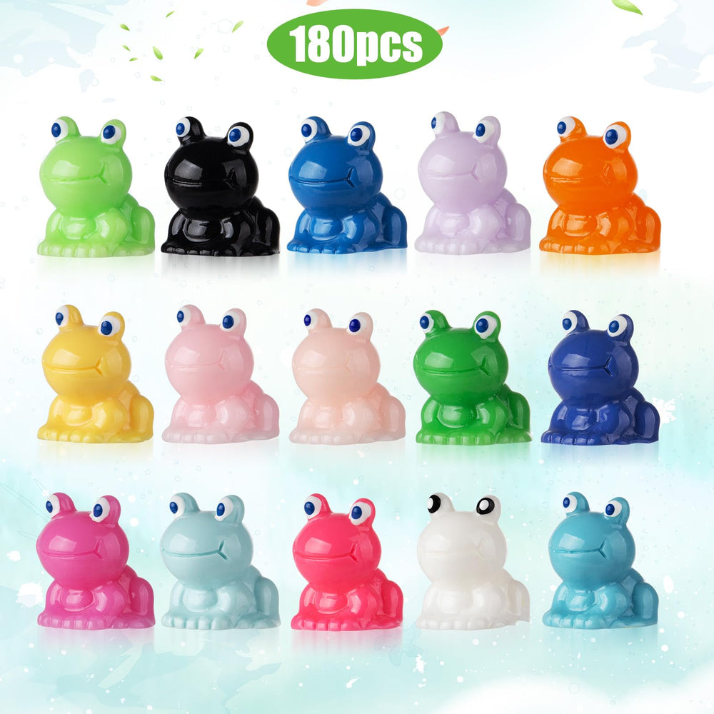 Vawuz mini resin frog figurines colorful collection ideal for fairy gardens.