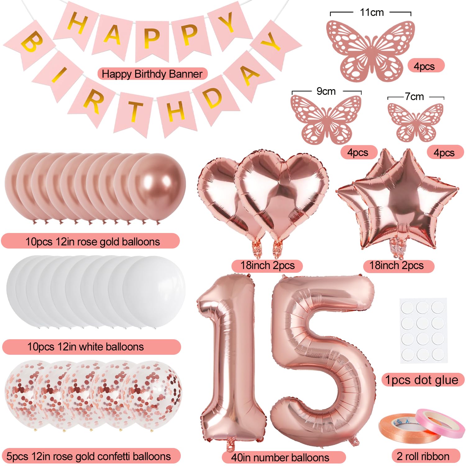 VBEOLLOV rose gold butterfly decorations add delicate whimsy