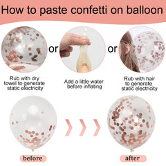 VBEOLLOV rose gold confetti balloon adds festive texture