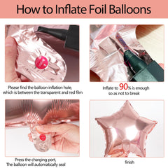 VBEOLLOV rose gold 40-inch number 15 balloon marks milestone