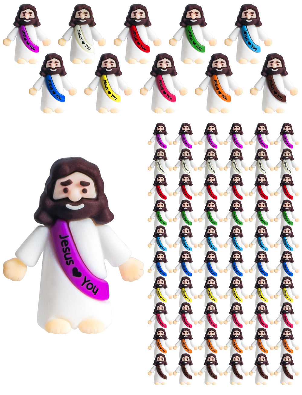 Vbiuox bulk 50-piece Little Jesus figures for church gifting