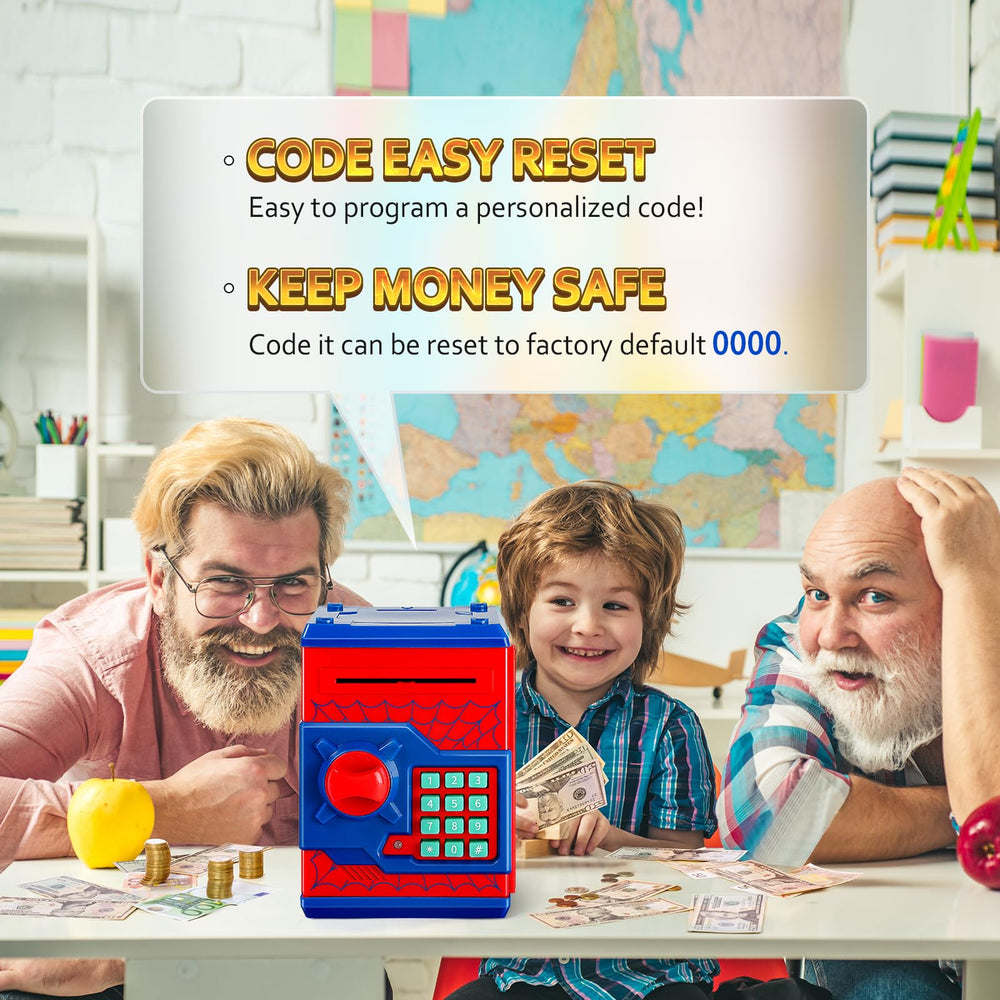 Vcertcpl piggy bank bill slot demonstrates easy deposits for kids