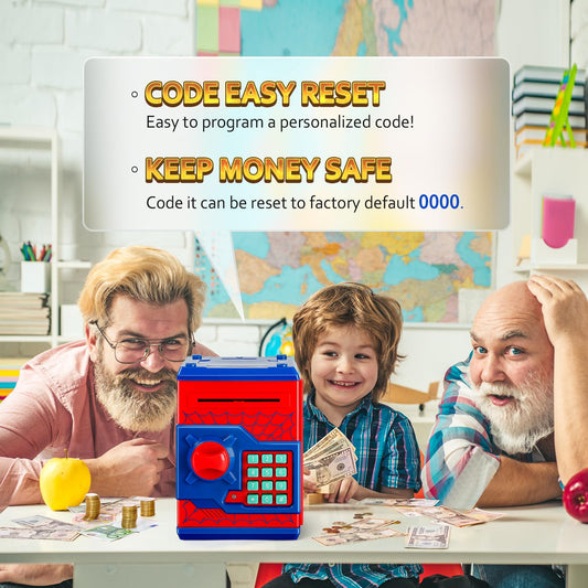 Vcertcpl piggy bank bill slot demonstrates easy deposits for kids