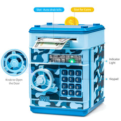 Vcertcpl ATM piggy bank bills slot shows convenient bill saving option.