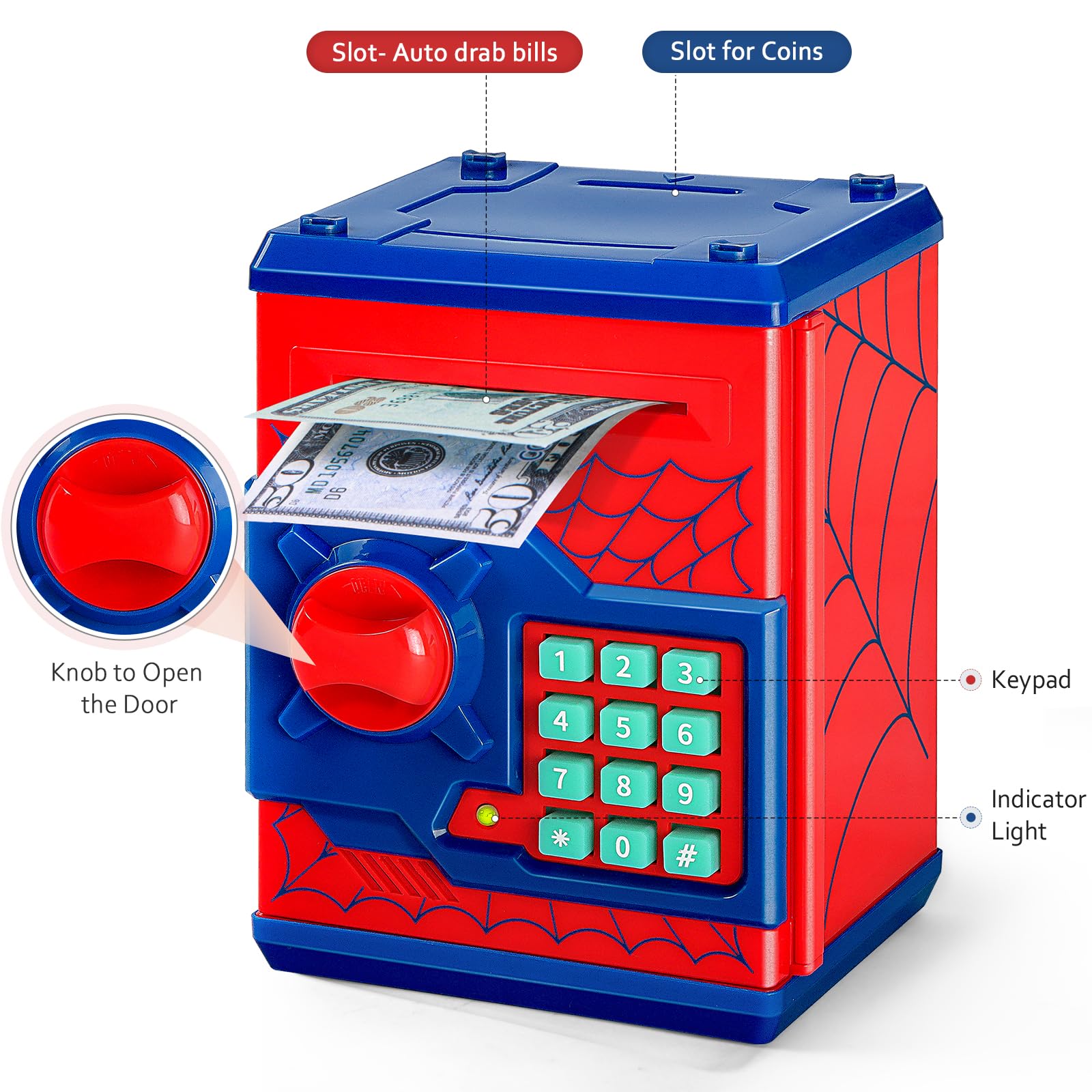Vcertcpl piggy bank coin slot holds coins for savings