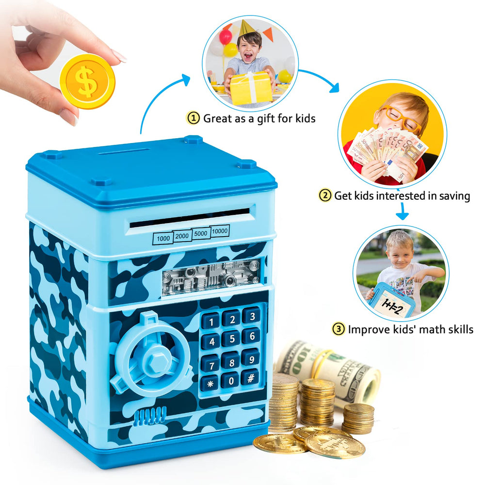 Vcertcpl ATM piggy bank door open inside view safe money storage.