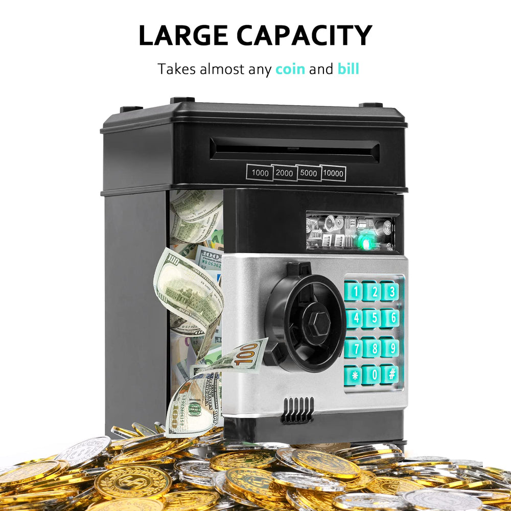 Vcertcpl ABS-material piggy bank with quiet operation design