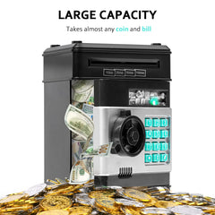 Vcertcpl ABS-material piggy bank with quiet operation design