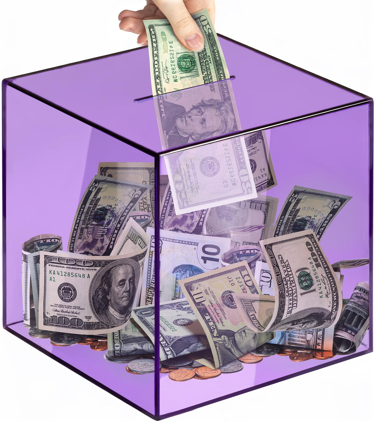 Vcertcpl piggy bank with break-open design showing growing savings.
